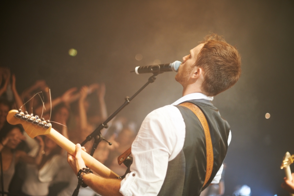 Musician performing on stages like Granbury Live in Texas