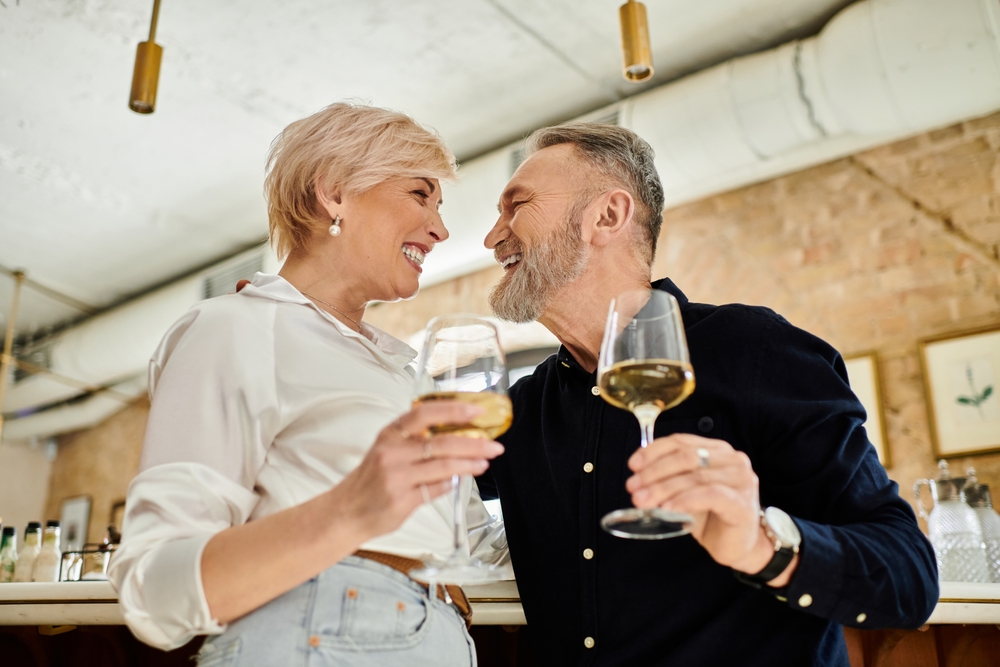 couple drinking wine and enjoying one of the best couples getaways in Texas